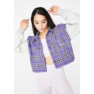 Dolls Kill Plaid Naughty Sweatshirt